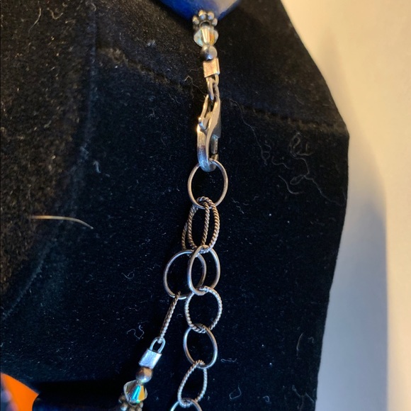 Handmade lapis and Swarovski Crystals jewelry set - Picture 4 of 4